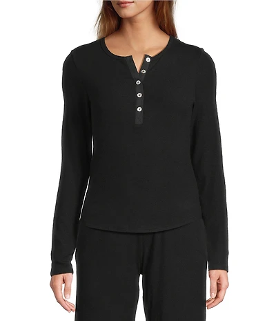 Every Knit Henley Long Sleeve Button Front Shirt