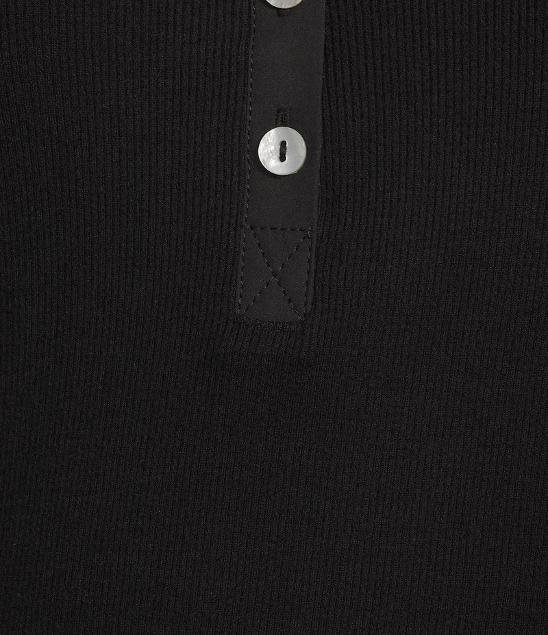 Every Knit Henley Long Sleeve Button Front Shirt