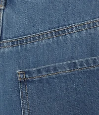 Every Knit Side Slit Denim Short