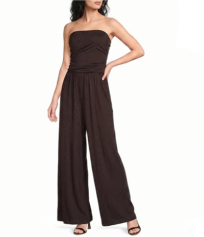 Every Knit Strapless Neck Sleeveless Pull-On Jumpsuit