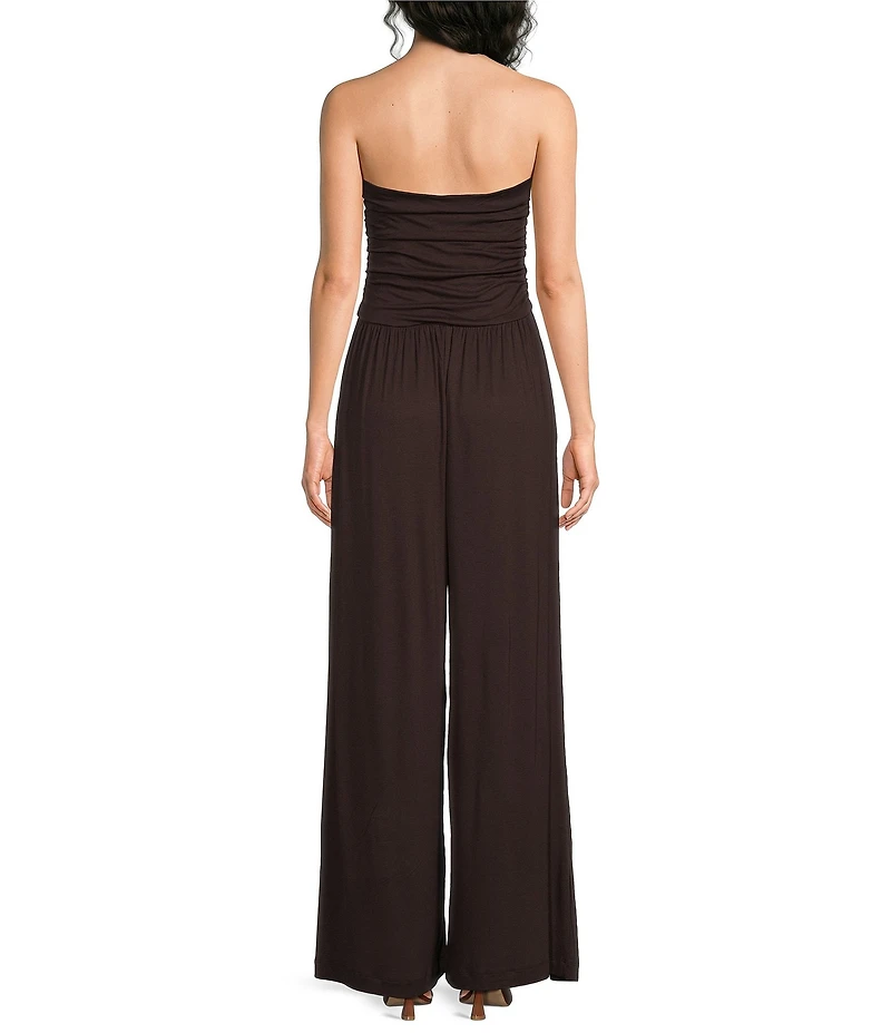 Every Knit Strapless Neck Sleeveless Pull-On Jumpsuit