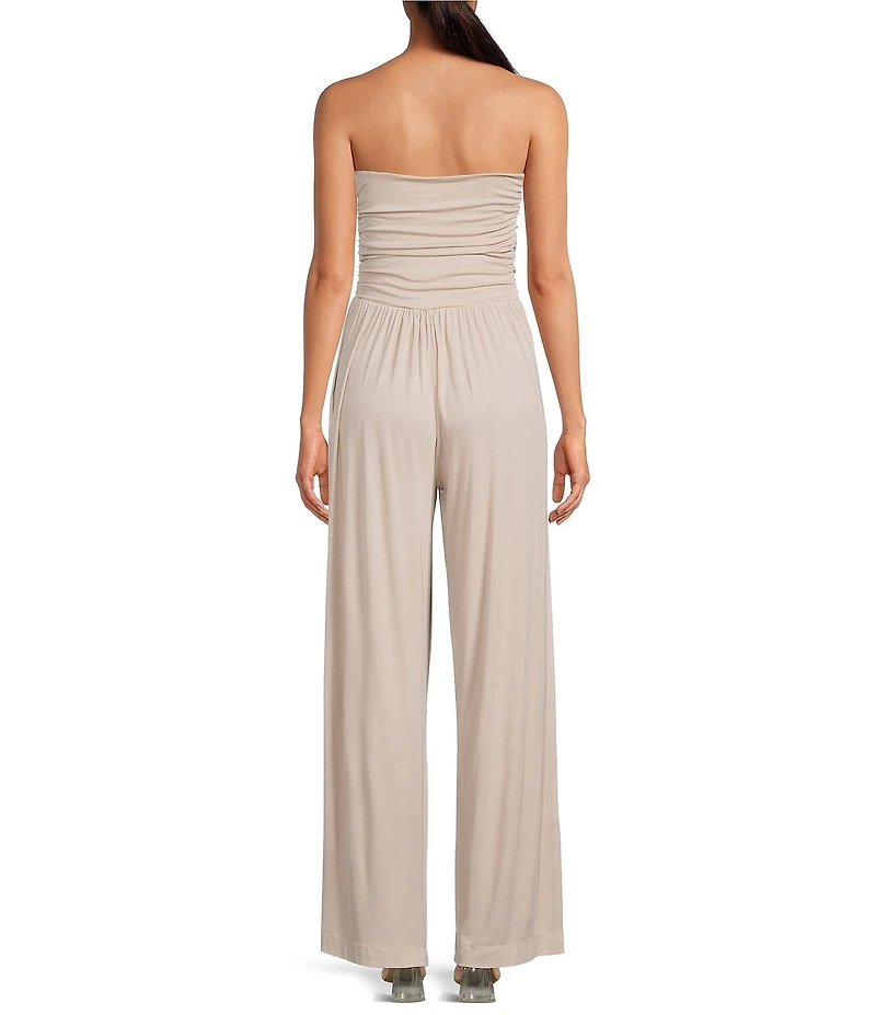 Every Knit Strapless Neck Sleeveless Pull-On Jumpsuit