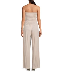 Every Knit Strapless Neck Sleeveless Pull-On Jumpsuit