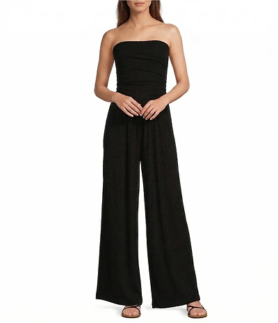Every Knit Strapless Neck Sleeveless Pull-On Jumpsuit