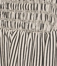 Every Knit Striped Square Neck Sleeveless Smocked A-Line Mini Dress