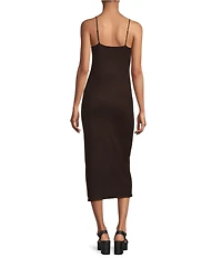 Every Knit V-Neck Sleeveless Midi Slip Dress