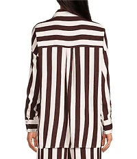 Every Long Sleeve Striped Button Down Coordinating Blouse