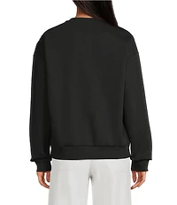 Every Rhinestone Knit Crew Neck Long Sleeve Sweatshirt