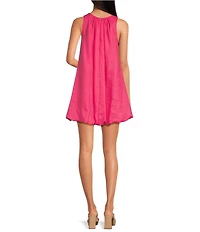 Every Round Neck Sleeveless Bubble Hem Shift Dress