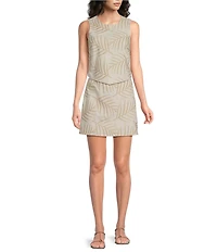 Every Round Neck Sleeveless Embroidered Tie Back Coordinating Top