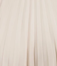 Every Sheer Woven Pleated Mid Rise A-Line Midi Skirt