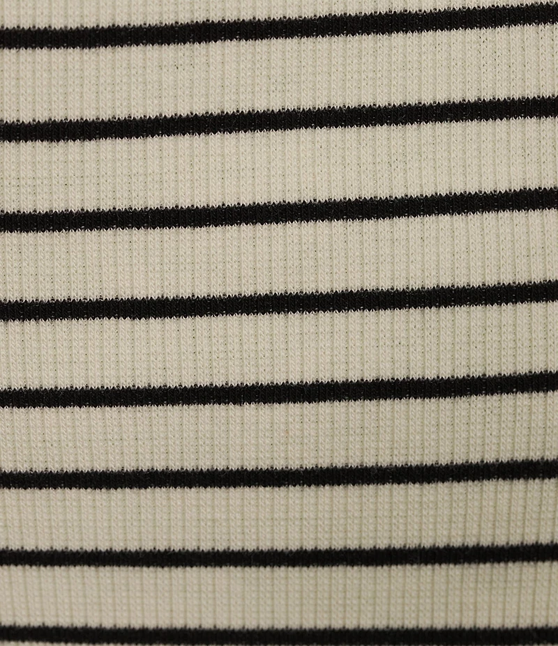 Every Square Neck Sleeveless Knit Stripe Midi Dress