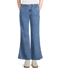 Every Stretch Denim Mid Rise Wide Leg Jeans