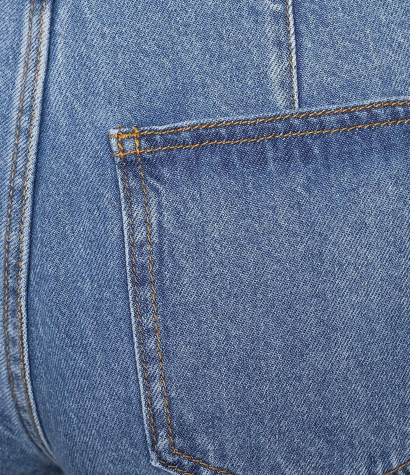 Every Stretch Denim Mid Rise Wide Leg Jeans