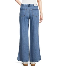 Every Stretch Denim Mid Rise Wide Leg Jeans