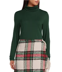 Every Stretch Knit Turtleneck Long Sleeve Tee Shirt