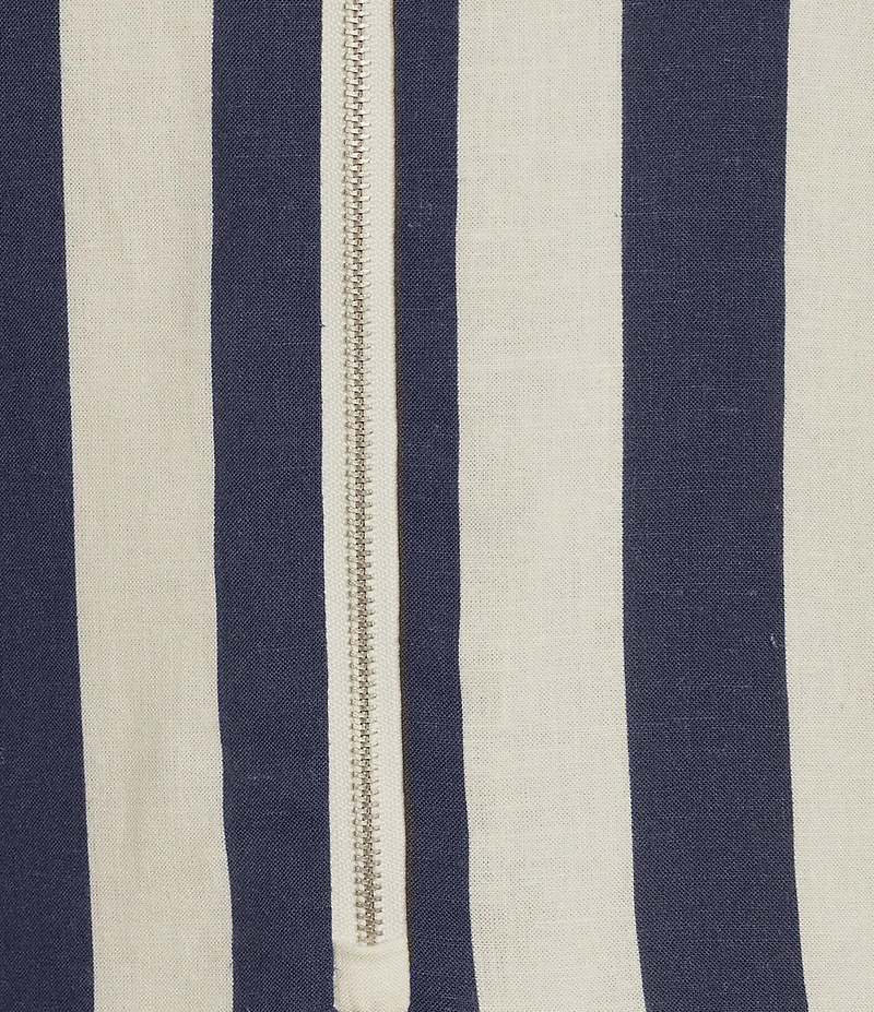 Every Stripe Linen Blend Round Neck Sleeveless Romper