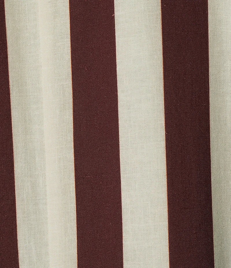 Every Stripe Linen Blend Round Neck Sleeveless Romper