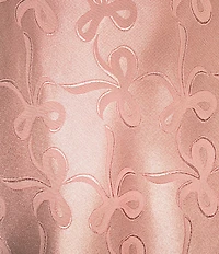 Evolutionary Bow Print Ruffled Scoop Neck Spaghetti Strap Slip Dress
