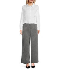 Evolutionary Collared Long Sleeve Button Front Side Ruched Shirt