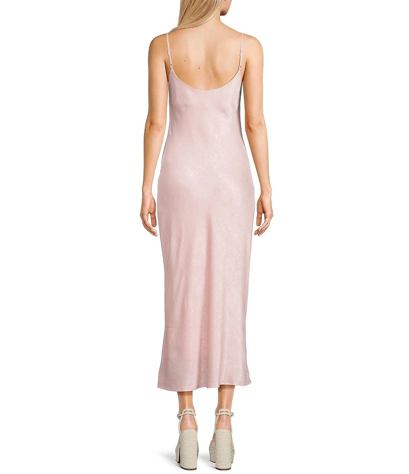 Evolutionary Cowl Neck Midi Slip Dress