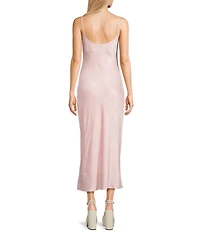 Evolutionary Cowl Neck Midi Slip Dress