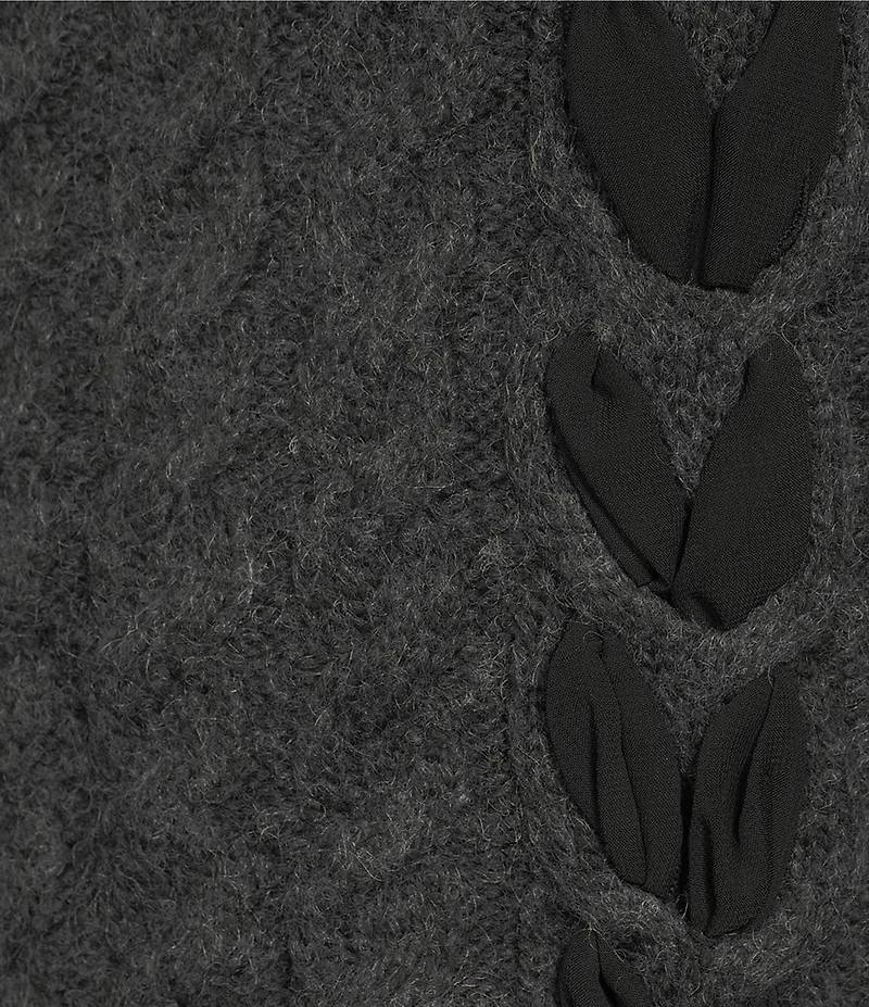 Evolutionary Crew Neck Front Bow Detail Long Sleeve Sweater