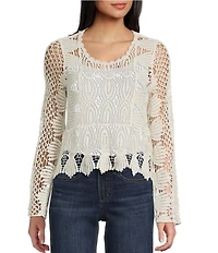 Evolutionary Crochet Long Bell Sleeve Sweater Top