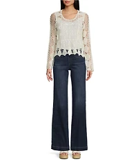 Evolutionary Crochet Long Bell Sleeve Sweater Top