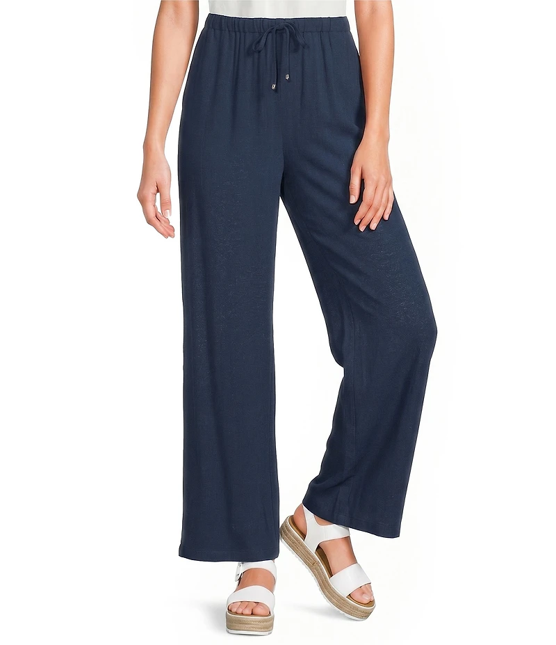 Evolutionary Denim Tie Front Wide Leg Pants