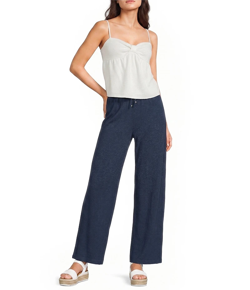Evolutionary Denim Tie Front Wide Leg Pants