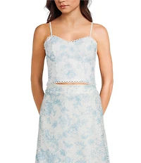 Evolutionary Embroidered Eyelet Bustier Top