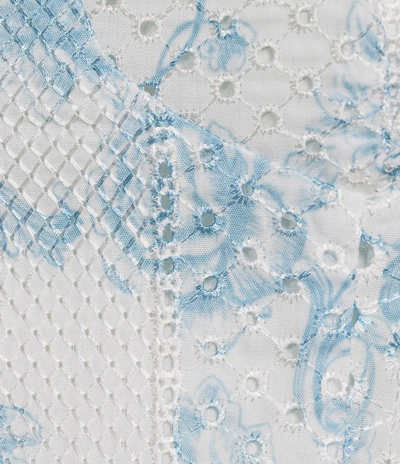 Evolutionary Embroidered Eyelet Bustier Top