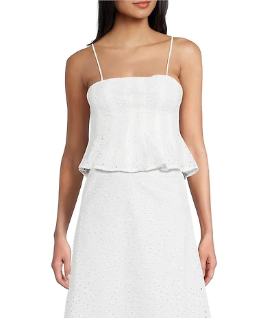 Evolutionary Eyelet Embroidered Flowy Top