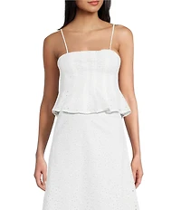 Evolutionary Eyelet Embroidered Flowy Top