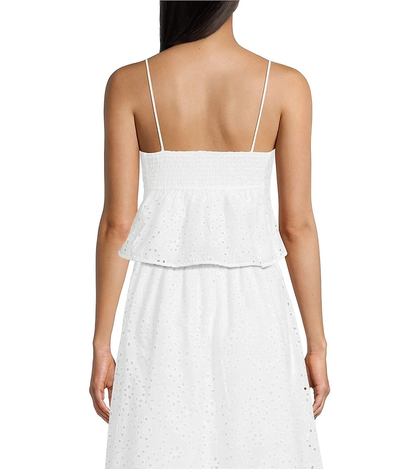 Evolutionary Eyelet Embroidered Flowy Top