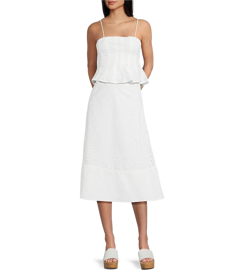 Evolutionary Eyelet Embroidered Flowy Top