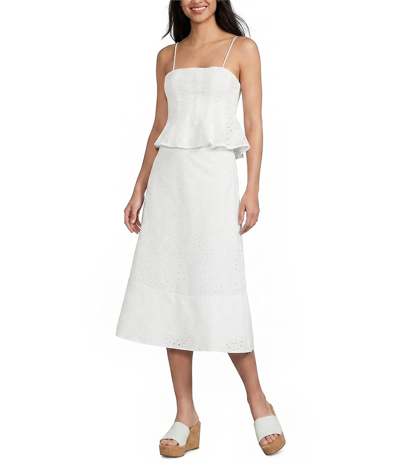 Evolutionary Eyelet Embroidered Flowy Top