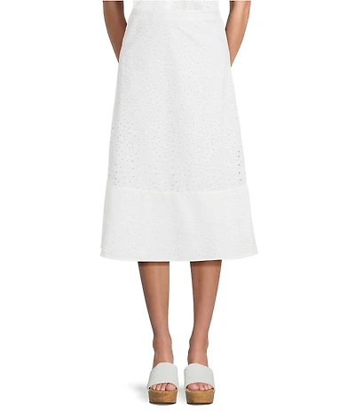 Evolutionary Eyelet Midi Skirt