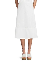 Evolutionary Eyelet Midi Skirt