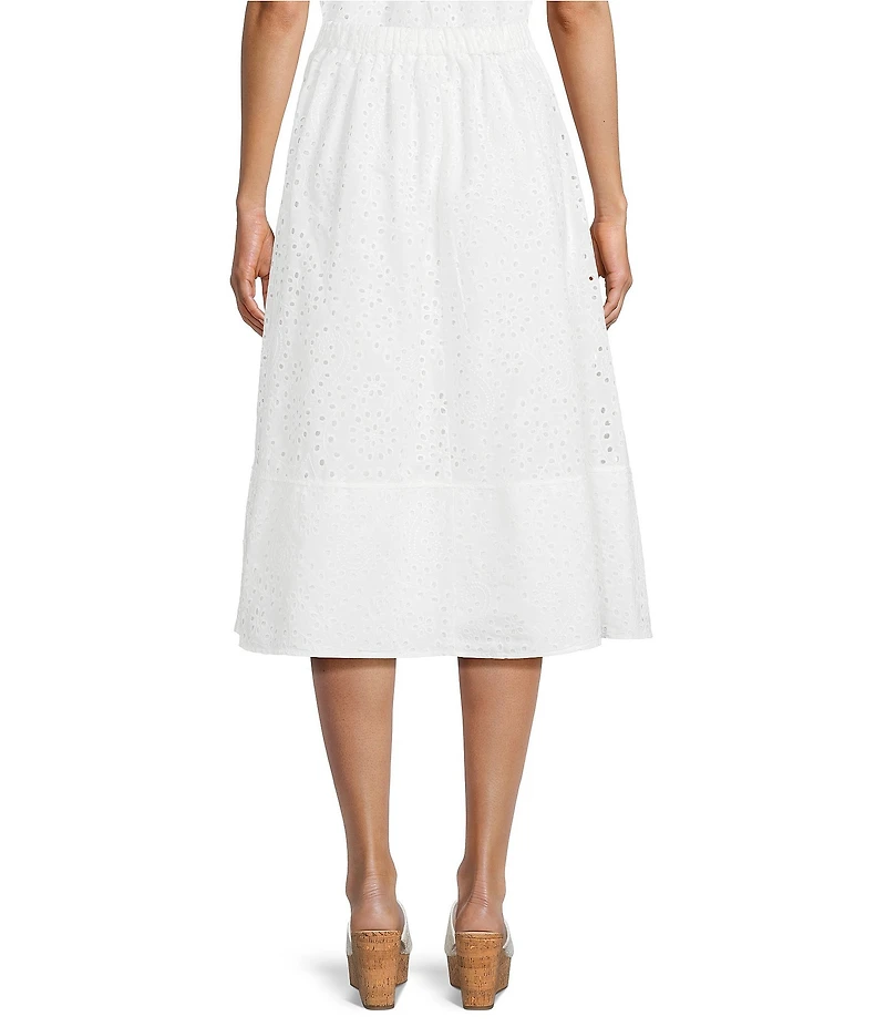 Evolutionary Eyelet Midi Skirt