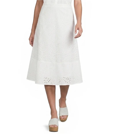 Evolutionary Eyelet Midi Skirt
