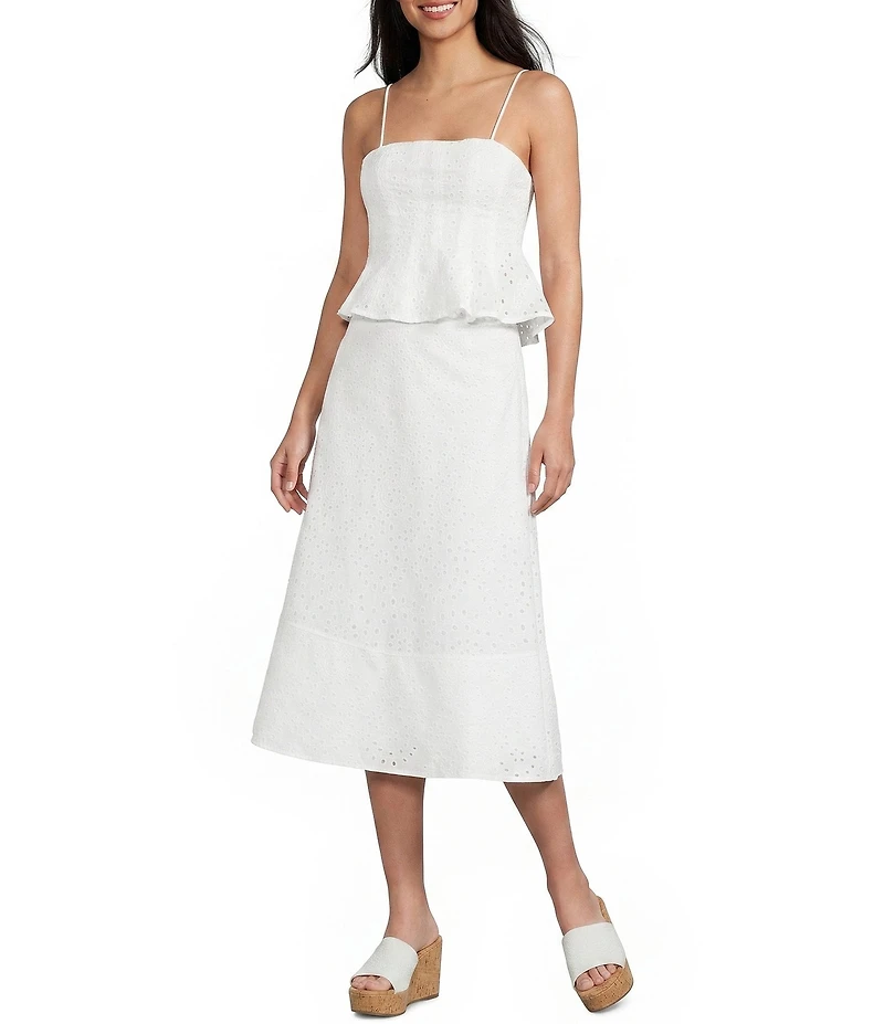 Evolutionary Eyelet Midi Skirt