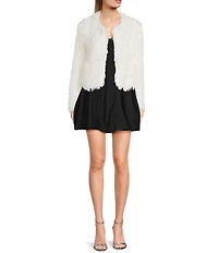 Evolutionary Faux Fur Long Sleeve Jacket