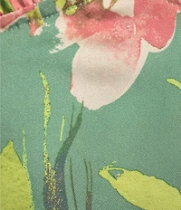 Evolutionary Floral Print Square Neck Top