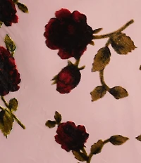 Evolutionary Floral Printed Scarf Side Slit Midi Dress