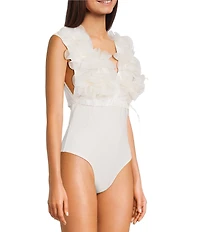 Evolutionary Floral V-Neck Bodysuit