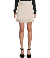 Evolutionary Fringe Hem Sweater Skirt