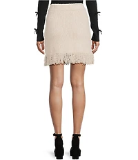 Evolutionary Fringe Hem Sweater Skirt