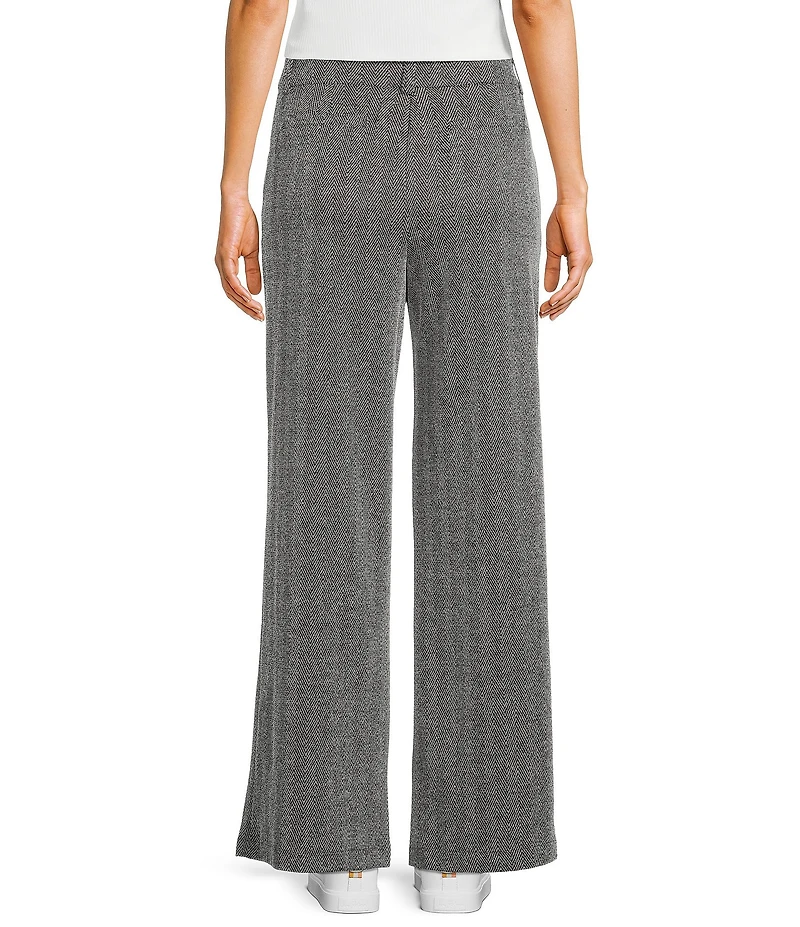 Evolutionary Herringbone Mid Rise Full Length Trousers